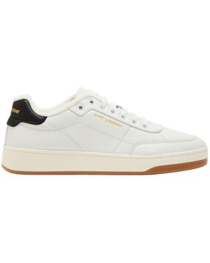 Saint Laurent Sl/61 Leather Trainers - White
