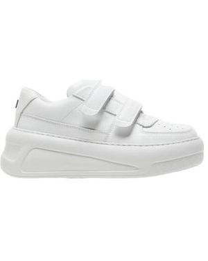 Acne Studios Steffey Friend Velcro Low-Top Sneakers - White