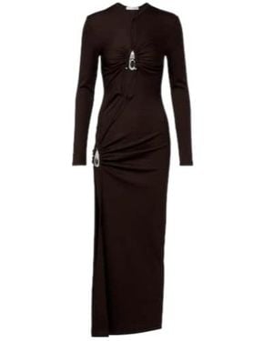 Christopher Esber Cutout Ribbed-Knit Midi Dress - Black