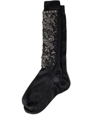 Miu Miu Silk Socks - Black