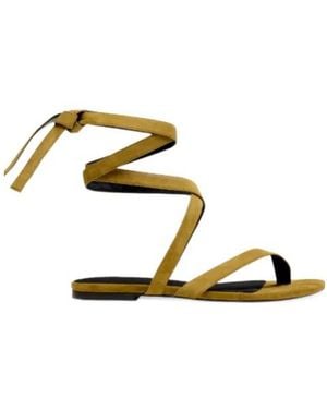 Proenza Schouler Tee Wrap Sandals - Metallic