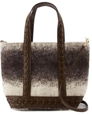 Vanessa Bruno Small Cabas Braided Tote Bag - Brown