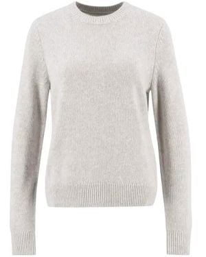 Barbour Woodhouse Wool-Cashmere Crew Neck Sweater - White