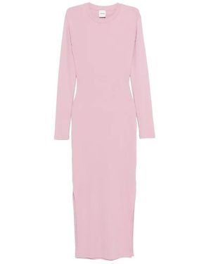 Nanushka Long-Sleeve Cut-Out Midi Dress - Pink