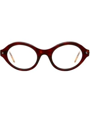 Kuboraum P22 Oval Glasses And Frames - Brown