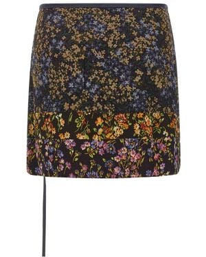 Dries Van Noten Pattern-Printed Skirt - Black