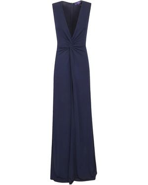Polo Ralph Lauren Ralph Lauren Zach Knot-Front Gown - Blue