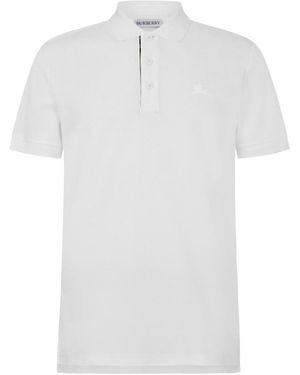 Burberry Minimalist Short-Sleeve Polo Shirt - White
