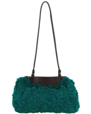 Dries Van Noten Roses Decorated Clutch Bag - Green