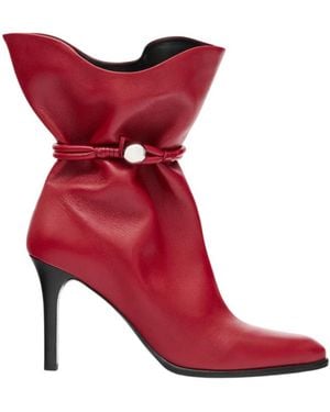 Isabel Marant 90Mm Lolya Leather Boots - Red