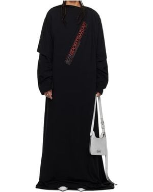 Jean Paul Gaultier Paul Gaultier X Shayne Oliver Pleated Dress - Black