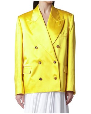 Dries Van Noten Long-Sleeve Blazer - Yellow