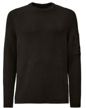 C.P. Company Lens-Detail Sweater - Black