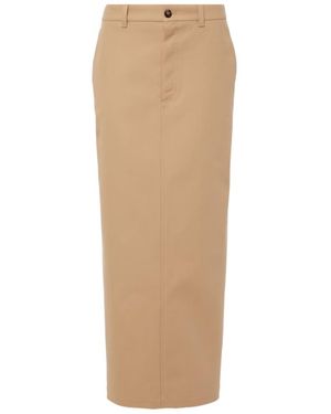 Wardrobe NYC Belt Loop Skirt - Natural