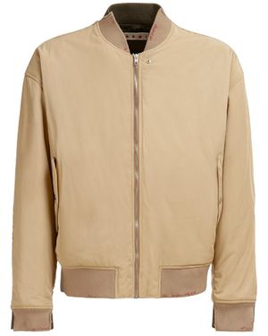 Marni Contrast Back Twill Bomber Jacket - Natural