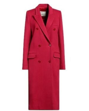 Isabel Marant Loose Double-Breasted Overcoat - Red