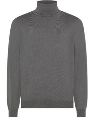 Sun 68 High Neck Knitwear - Grey