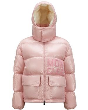 Moncler Abbaye Short Down Jacket - Pink