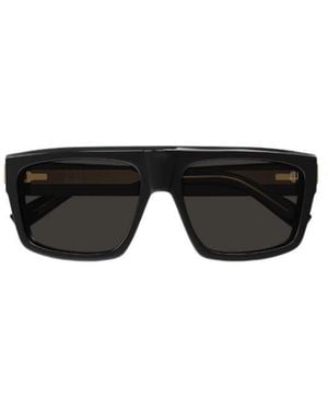 dunhill Tinted-Lenses Rectangle-Frame Sunglasses - Black