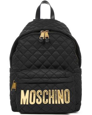 Moschino Quilted Backpack - Black