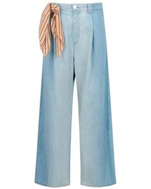 Marni High-Waist Wide-Leg Trousers - Blue