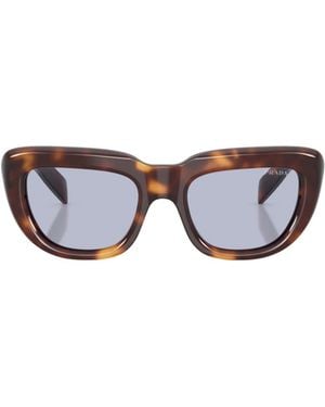Prada Eyewear Cat Eye Frame Sunglasses - White