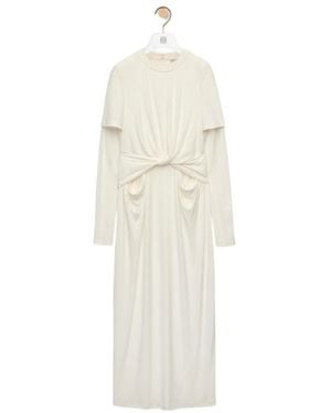 Loewe Draped Dress - White