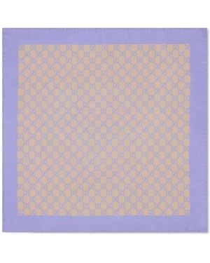 Gucci Gg Silk Twill Bandana - Purple