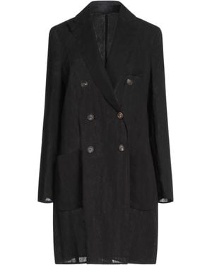 Brunello Cucinelli Mid-Length Double-Breasted Blazer - Black