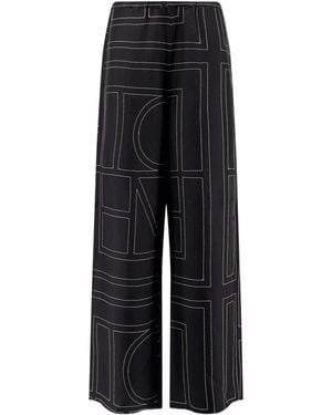 TOTEME Wide-Leg Casual Trousers - Black