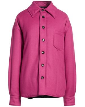 Marni Thick Wool Shirt Jacket - Pink
