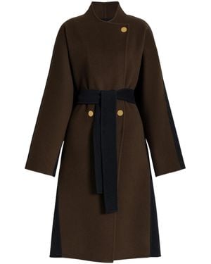 Alberta Ferretti Belted Coat - Black