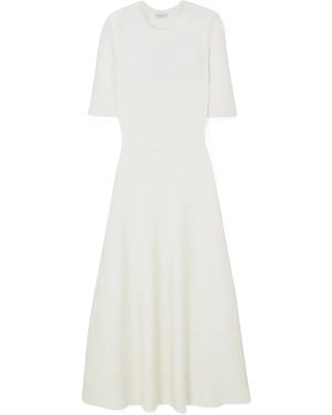 Gabriela Hearst Seymore Wool, Cashmere And Silk-Blend Midi Dress - White