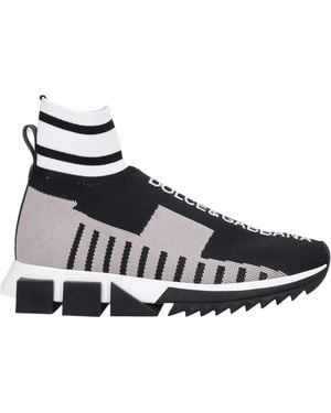 Dolce & Gabbana Colourful Knitted Casual Shoes - Black