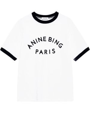 Anine Bing Crew Neck T-Shirt - White