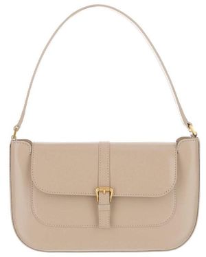 BY FAR Miranda Foldover Top Shoulder Bag - White