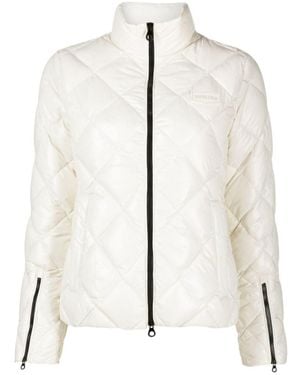 Duvetica Logo-Patch Quilted Jacket - White