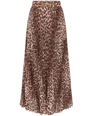Zimmermann Sunray Pleated Skirt - Brown