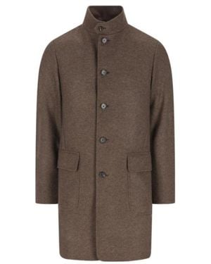 Loro Piana High-Neck Jumper Coat - Brown