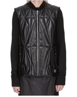 Moncler Moncler Rick Owens Geocamo Zip-Up Flight Vest - Black