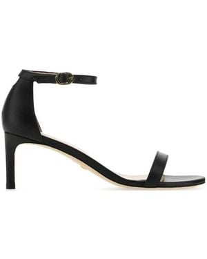 Stuart Weitzman Logo High-Heeled Sandals - Black