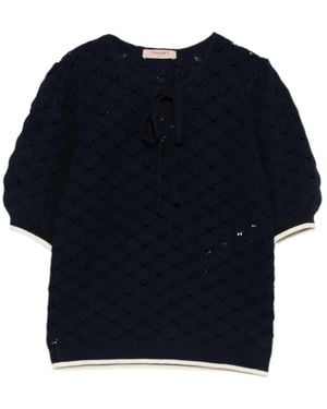 Twinset Tie-Neck Blouse - Blue