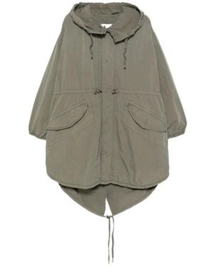 Maison Margiela Drawstring Hooded Parka Jacket - Grey