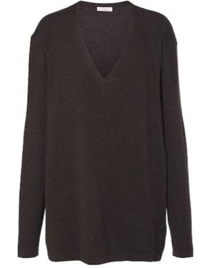 The Row Oversized Cashmere Sweater - Black