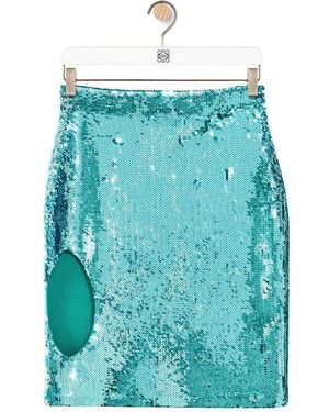 Loewe Sequin Cut-Out Skirt - Blue