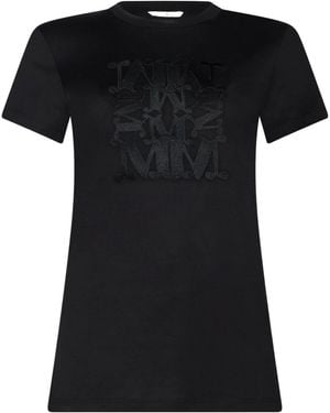 Max Mara Plain Color T-Shirts - Black