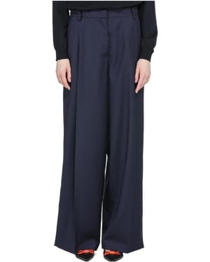 N°21 Casual Trousers With Belt Loops - Blue