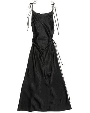 Acne Studios Sleeveless Satin Maxi Dress - Black