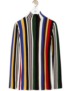 Loewe Striped Turtleneck Top - Red