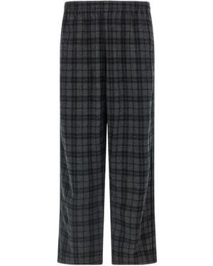 Willy Chavarria Ruff Rider Check Trousers - Black
